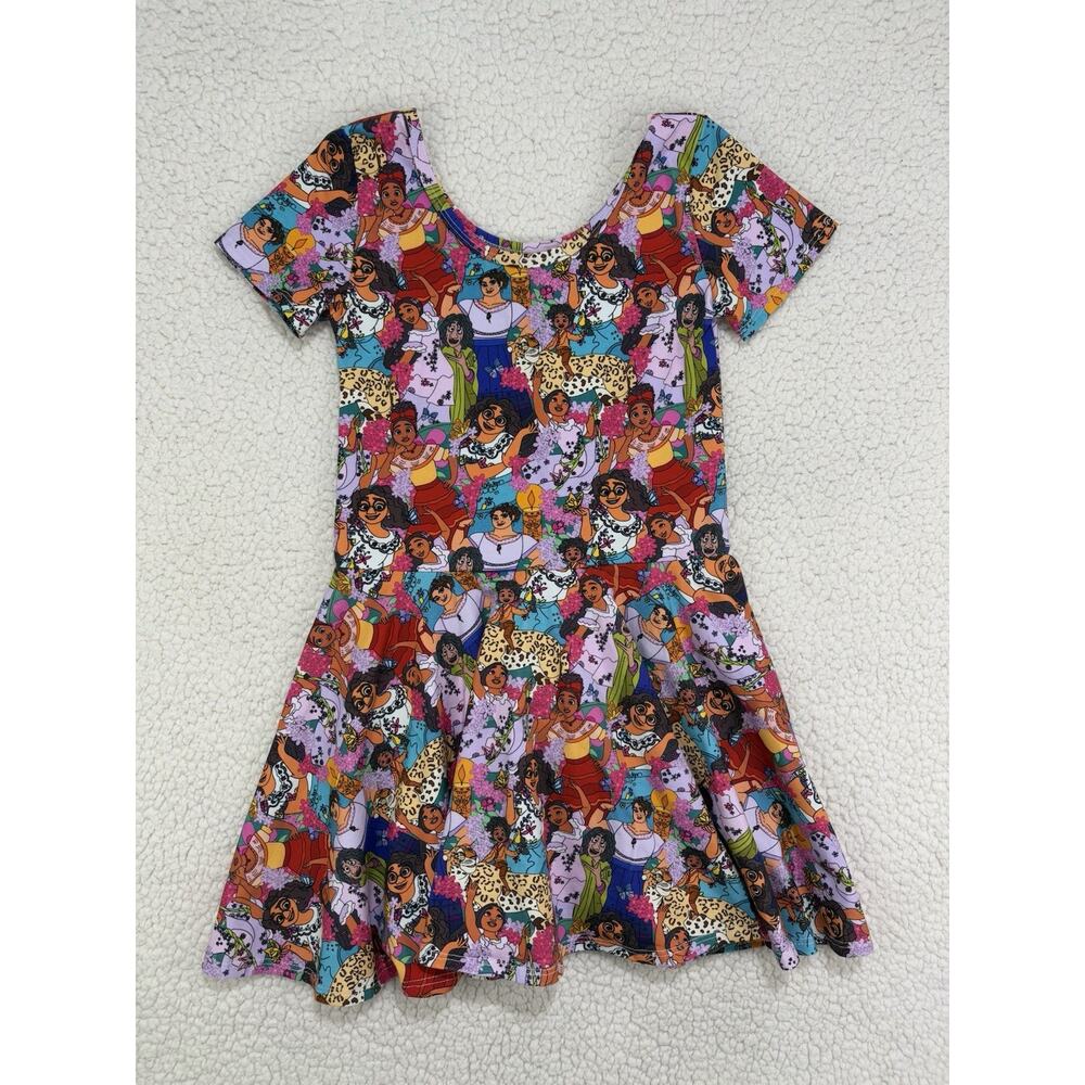 Wild Rich‎ Kids Disney Dress Encanto All Over Print Girls Size 11/12 Full Skirt